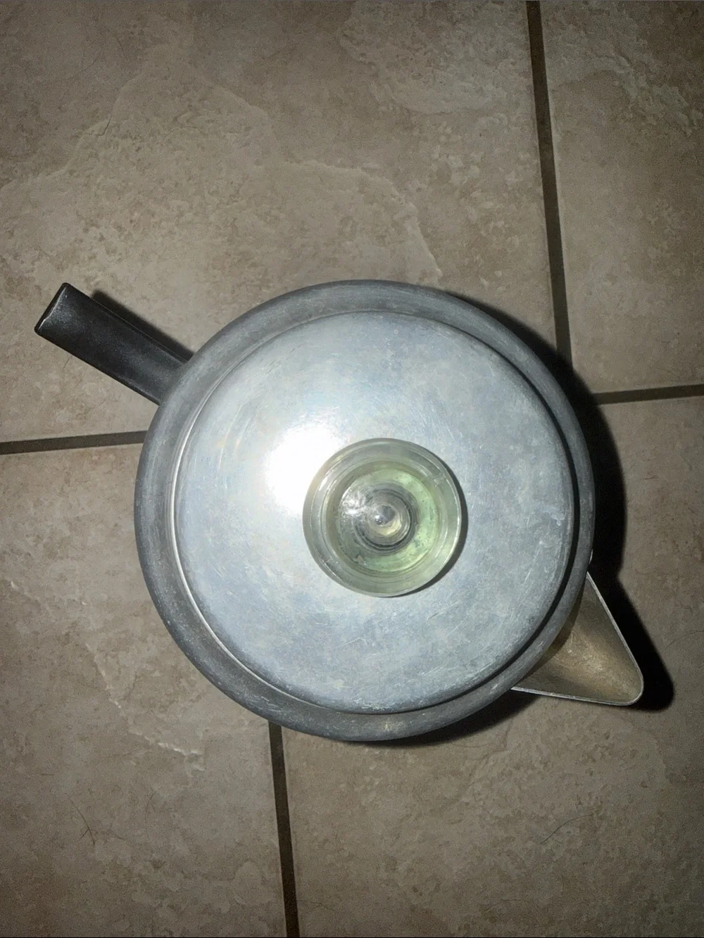 Vintage Comet Aluminum Coffee Percolator with Black Handle - Silver
